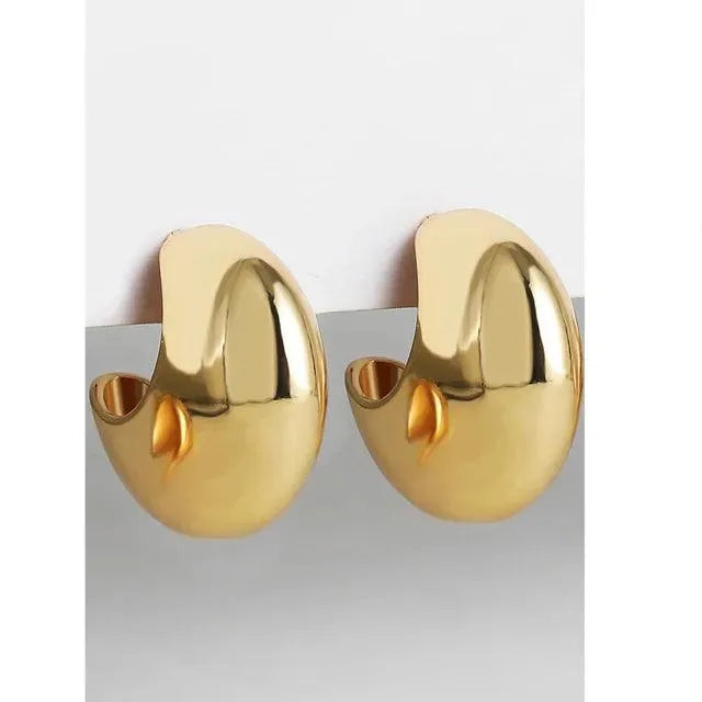 Gold Plated Tear Drop Hoop Earrings for Women - themiraclebrands.store