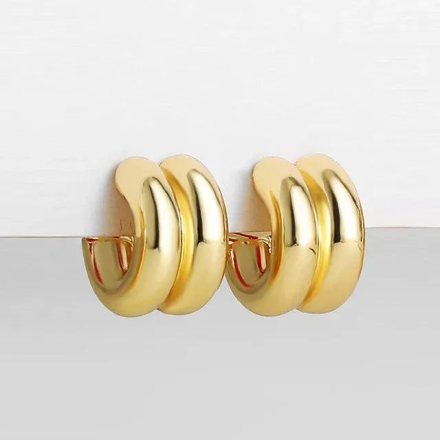 Gold Plated Tear Drop Hoop Earrings for Women - themiraclebrands.store