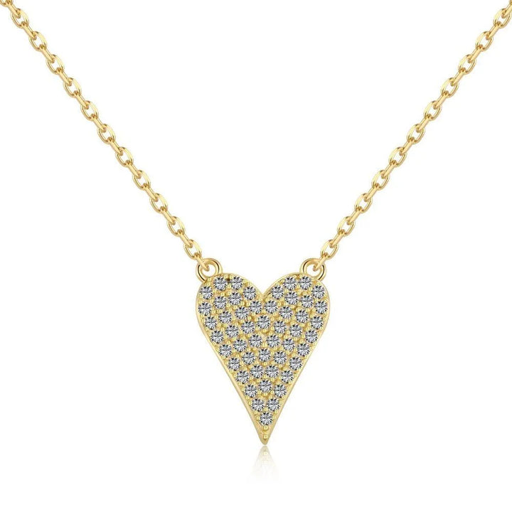 Heart-Shaped Diamond Pendant Necklace - themiraclebrands.com