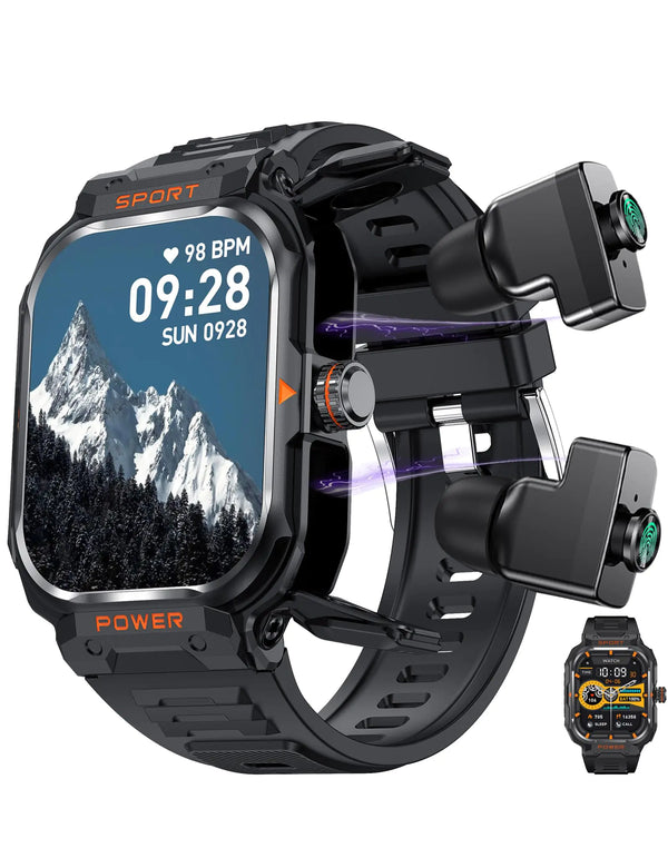 GT55 Active Smartwatch with Bluetooth Earbuds