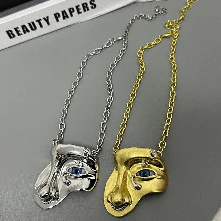 Hip-hop Cuban Chain Face Mask Pendant Necklace - themiraclebrands.store