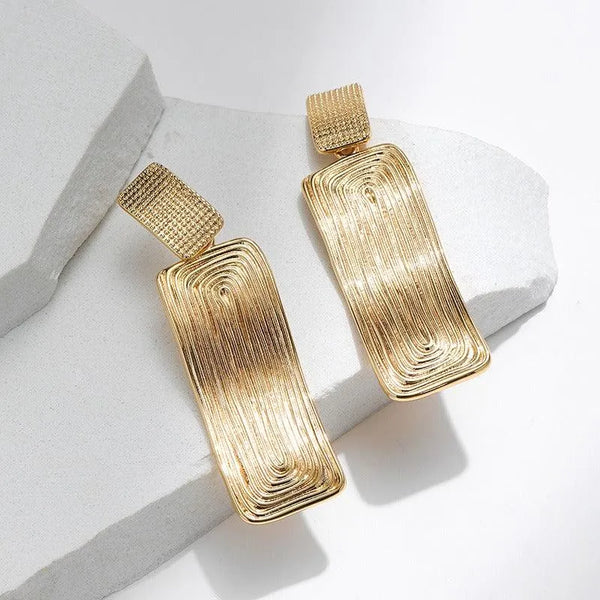 Irregular Geometric Square Earrings - themiraclebrands.com