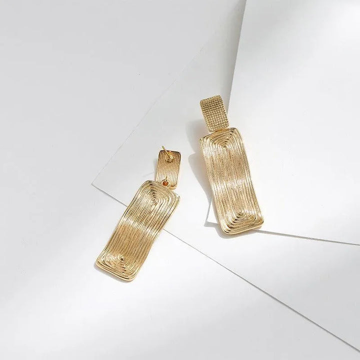 Irregular Geometric Square Earrings - themiraclebrands.com