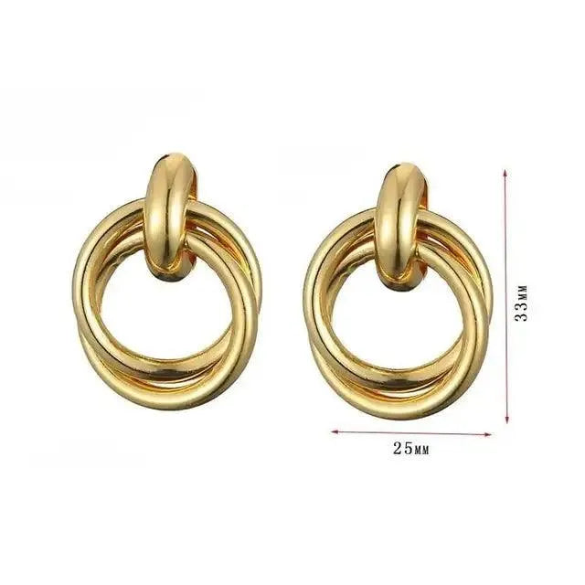 Korean Silver Oval Hoop Earrings - themiraclebrands.store