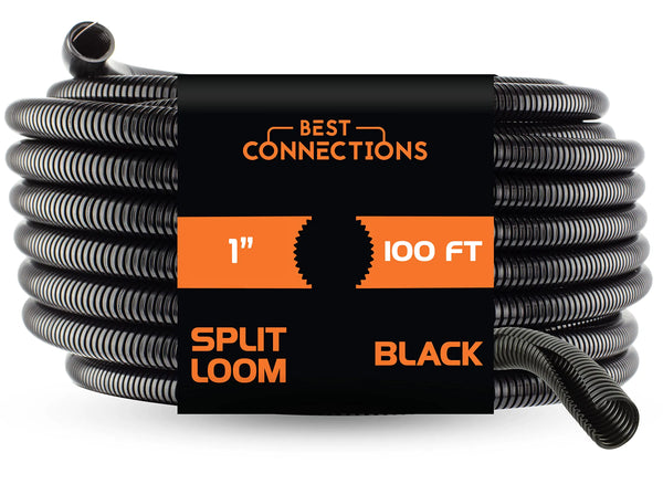 Flex-Guard 100ft Black Split Wiring Loom Tubing