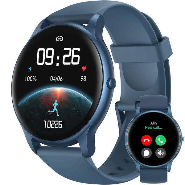 Parsonver Smart Watch 1.32" Bluetooth Calling 100+ Sports Modes – Blue