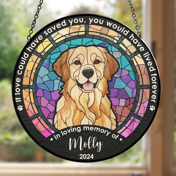 Life Is Better with a Dog Suncatcher – Personalized Photo Window Hanging