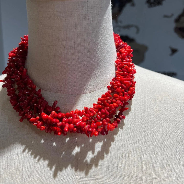 Multi-layer Neck Chain Necklace | Dark Red - themiraclebrands.store