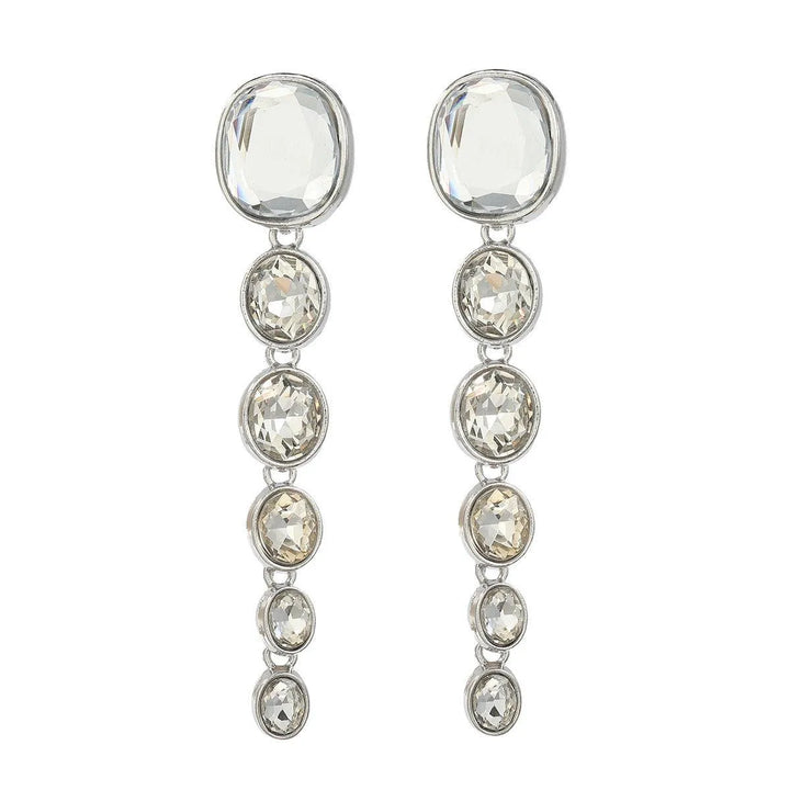 Multi-Layered Oval Water Diamond Long Earrings for Women - themiraclebrands.com