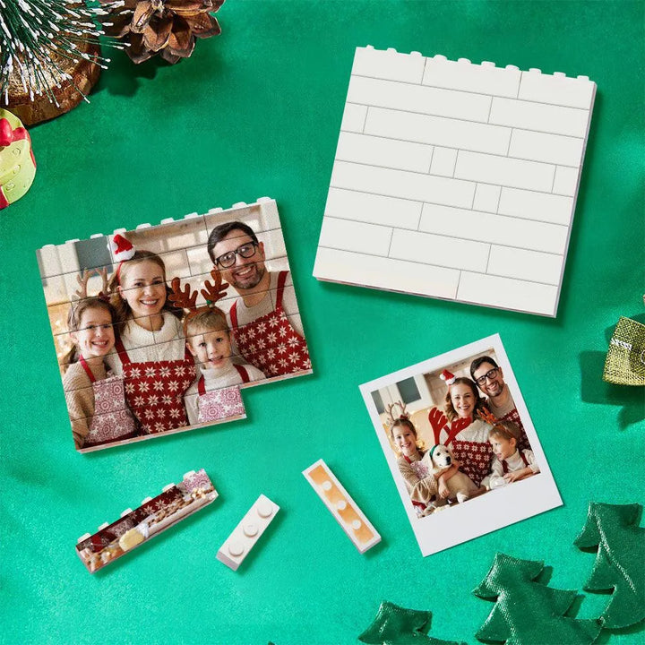 Personalized Building Brick Puzzle Photo Block Christmas Ornament - themiraclebrands.com