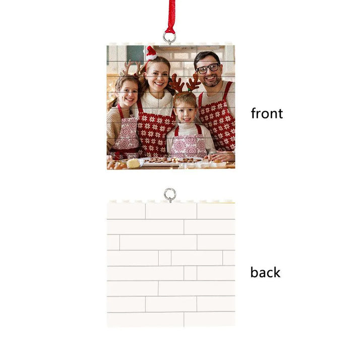 Personalized Building Brick Puzzle Photo Block Christmas Ornament - themiraclebrands.com