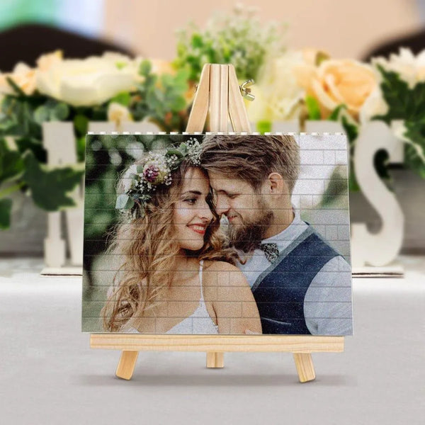 Wedding Gifts Personalized Building Brick Photo Block Square Shape - themiraclebrands.com