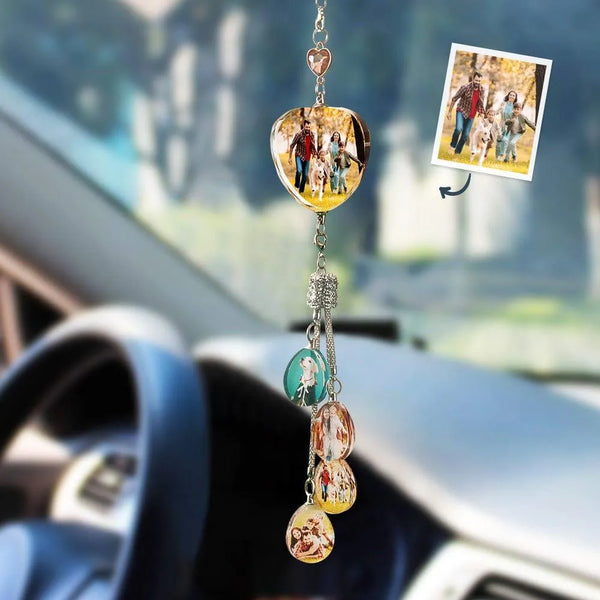 Photo Crystal Rearview Mirror Charm - themiraclebrands.com