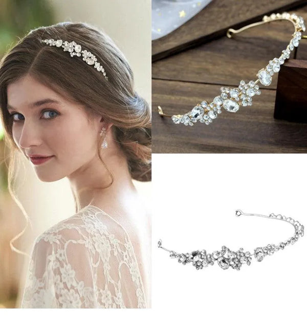 Rhinestone Headband Diadem - Glamorous Wedding Dress Accessories - themiraclebrands.com