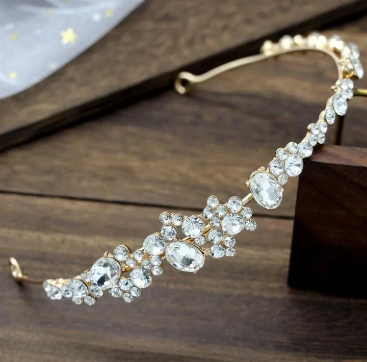 Rhinestone Headband Diadem - Glamorous Wedding Dress Accessories - themiraclebrands.com