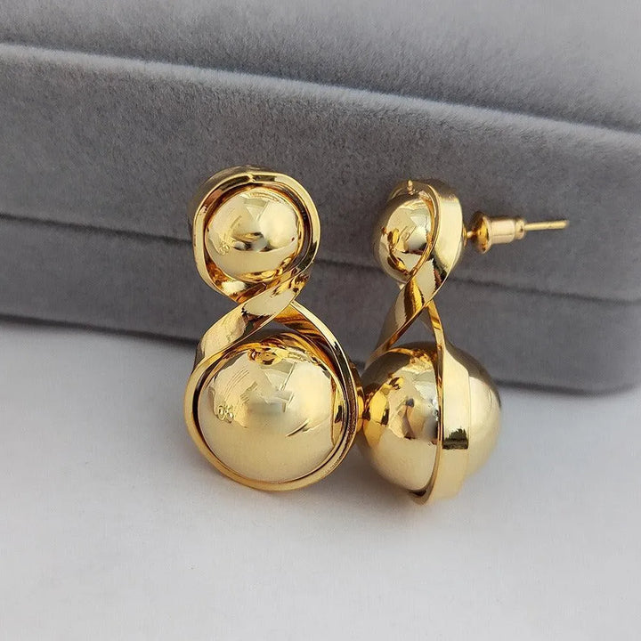 Small Luxurious Double Ball Earrings for Women - themiraclebrands.com