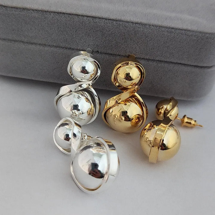 Small Luxurious Double Ball Earrings for Women - themiraclebrands.com