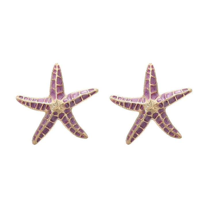 Starfish Drip Oil Earrings - themiraclebrands.com