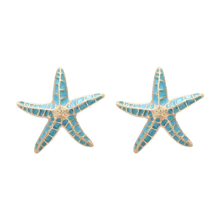 Starfish Drip Oil Earrings - themiraclebrands.com