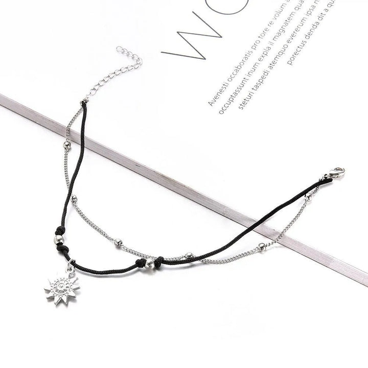 Sun Alloy Double Layer Ankle Chain Foot Decoration - themiraclebrands.com