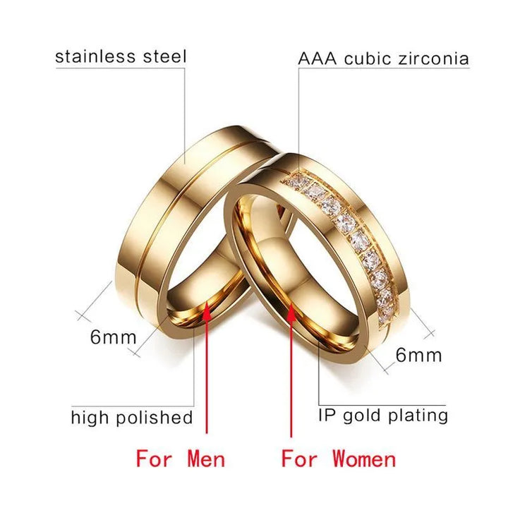 Vnox Wedding Bands Rings | Promise Jewelry for Women and Men - themiraclebrands.com