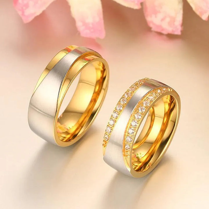 Vnox Wedding Rings for Women Men | Promise Lover Valentine's Day Gift - themiraclebrands.com