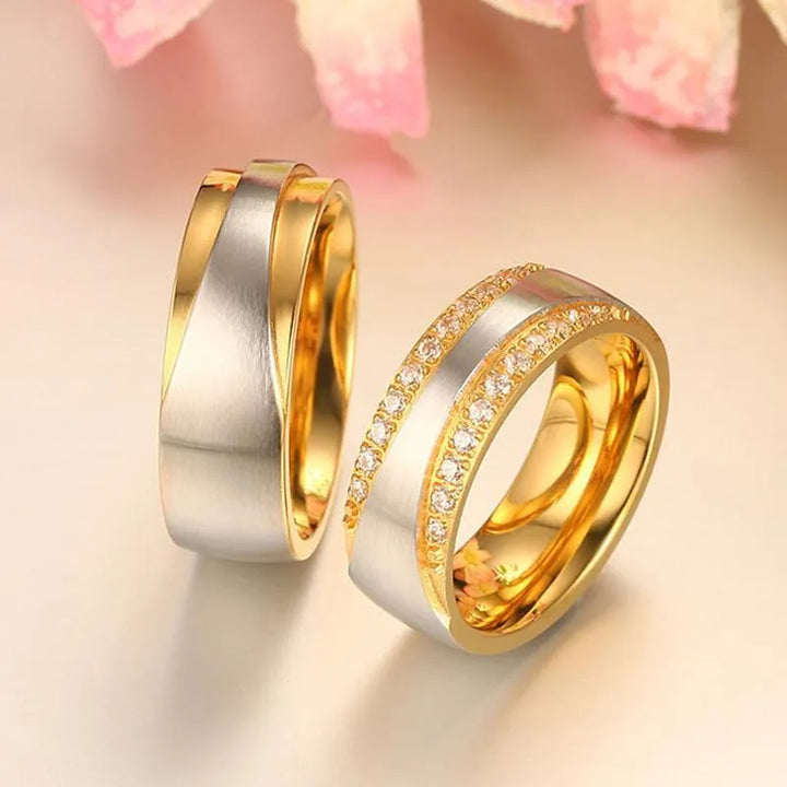 Vnox Wedding Rings for Women Men | Promise Lover Valentine's Day Gift - themiraclebrands.com