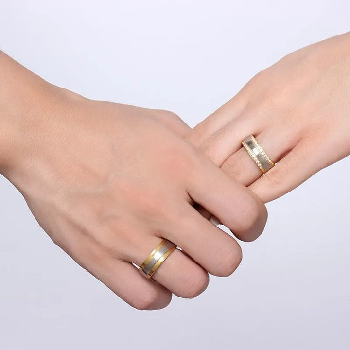 Vnox Wedding Rings for Women Men | Promise Lover Valentine's Day Gift - themiraclebrands.com