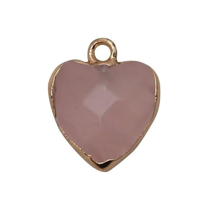 Women's Jewelry - Small Lovely Heart Pendant with Natural Stone - themiraclebrands.com