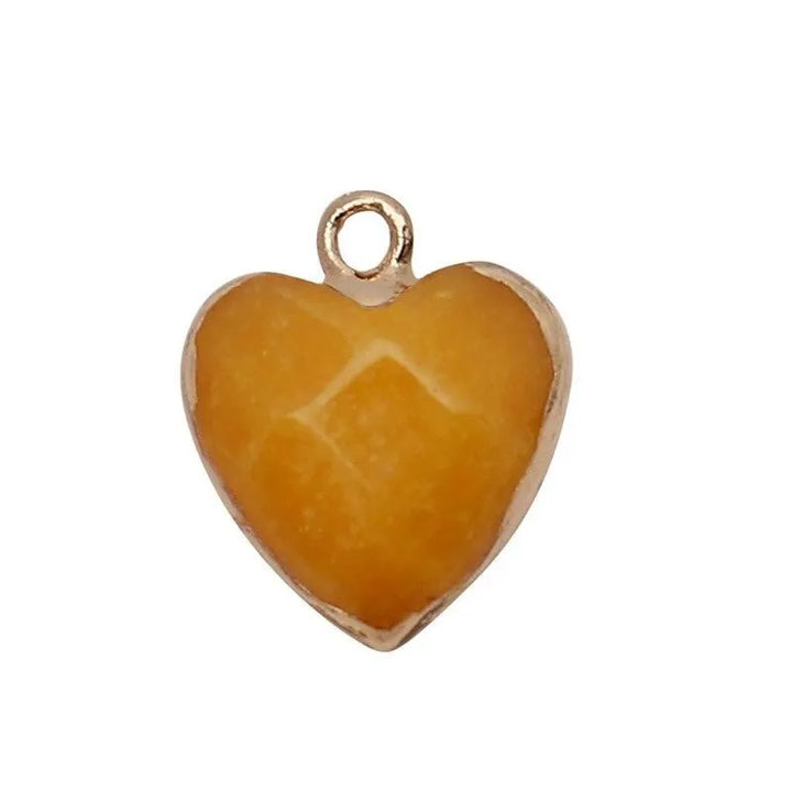 Women's Jewelry - Small Lovely Heart Pendant with Natural Stone - themiraclebrands.com