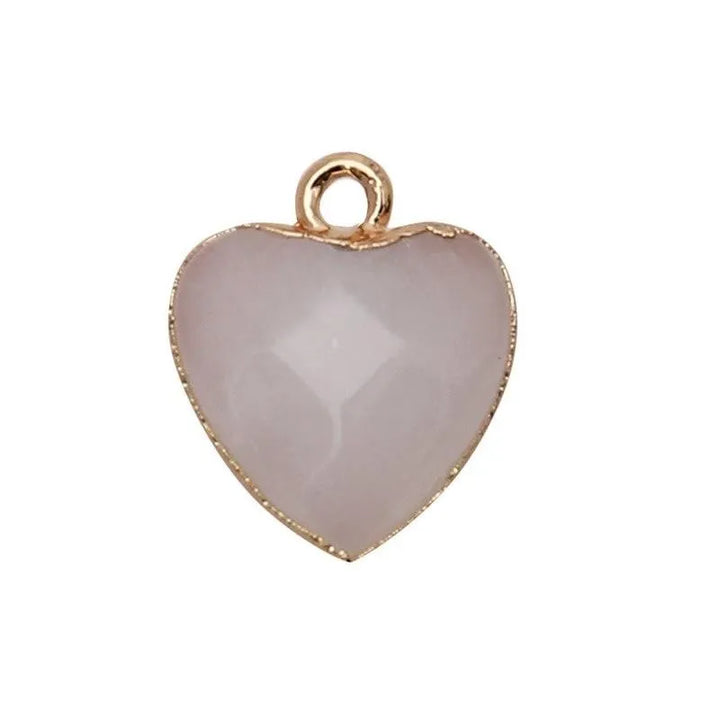 Women's Jewelry - Small Lovely Heart Pendant with Natural Stone - themiraclebrands.com