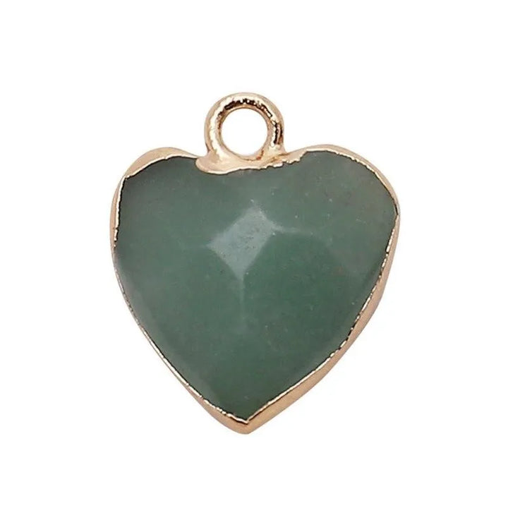 Women's Jewelry - Small Lovely Heart Pendant with Natural Stone - themiraclebrands.com