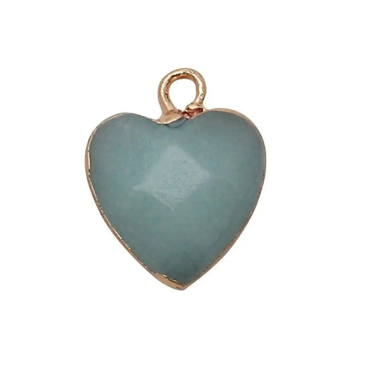 Women's Jewelry - Small Lovely Heart Pendant with Natural Stone - themiraclebrands.com