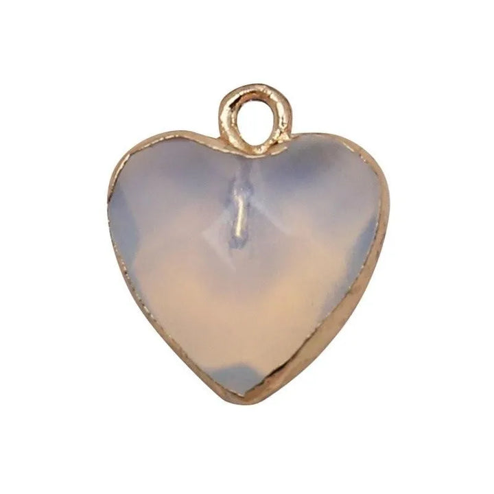 Women's Jewelry - Small Lovely Heart Pendant with Natural Stone - themiraclebrands.com