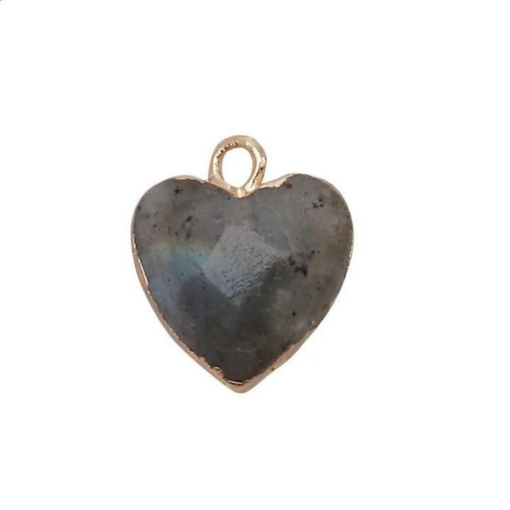 Women's Jewelry - Small Lovely Heart Pendant with Natural Stone - themiraclebrands.com