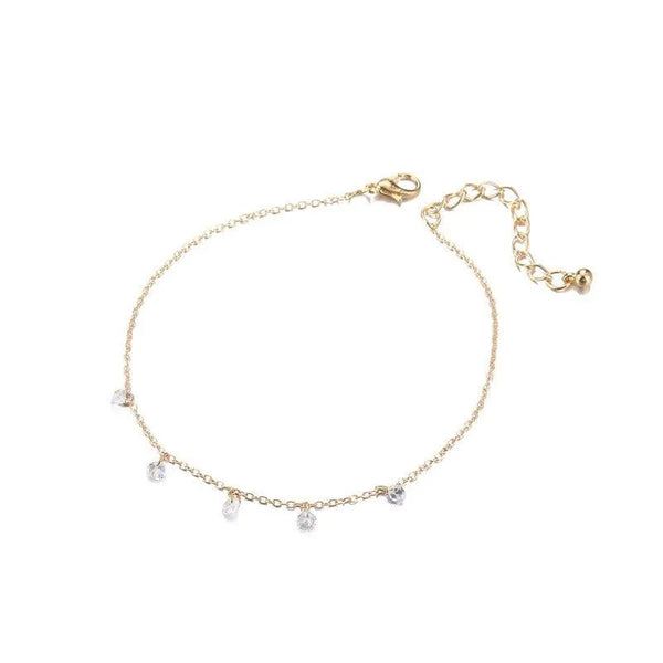 Zircon Ankle Ball Ankle Chain - Alloy Foot Jewelry for Women - themiraclebrands.com